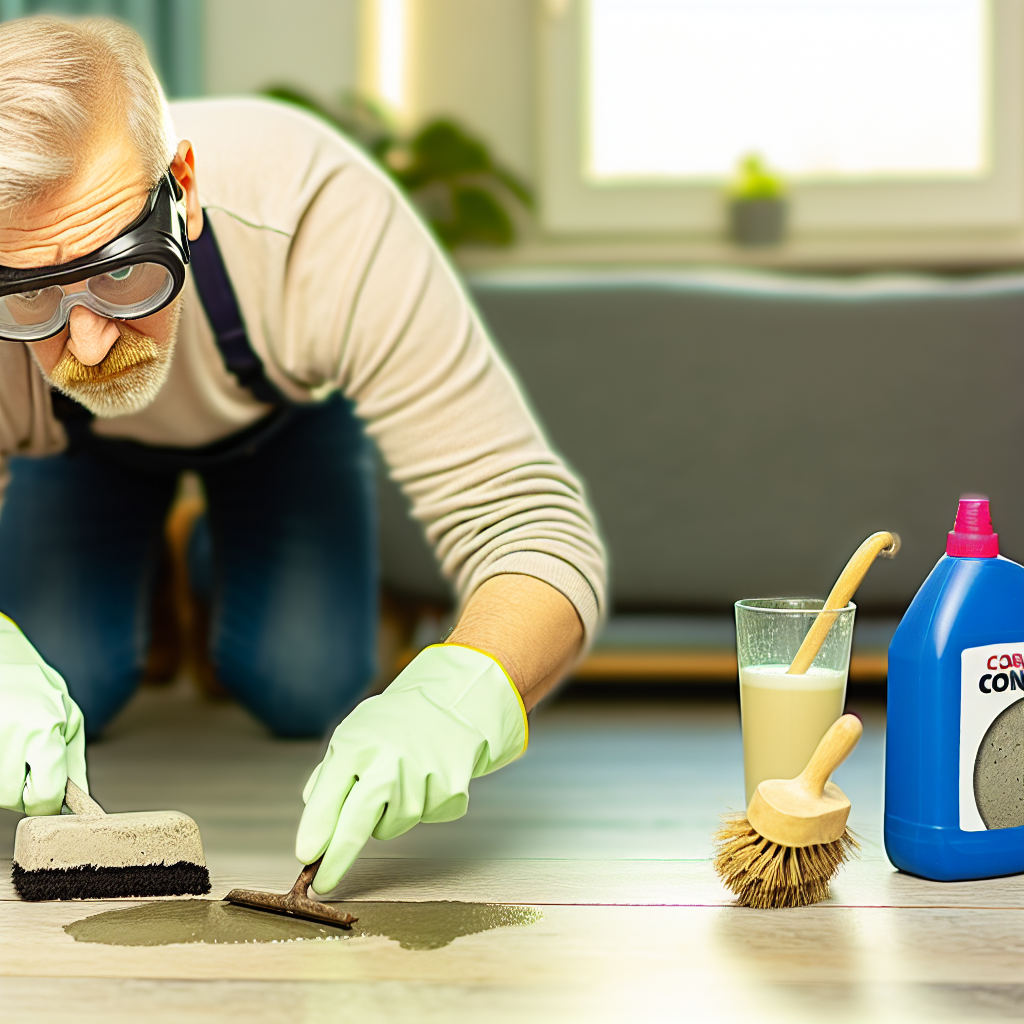 removing concrete splashes from surfaces