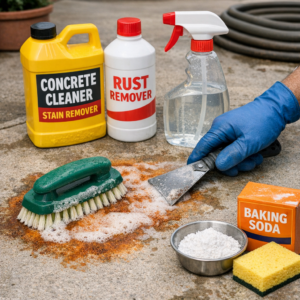 removing concrete stains